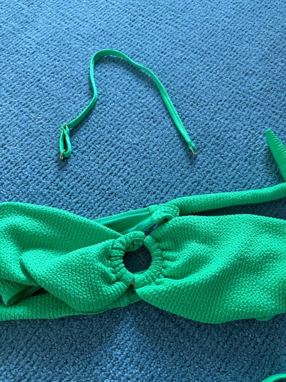Monday Swimwear Green Bikini Size M/L